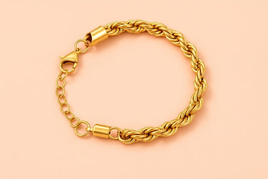 Golden Twist Rope Anklet